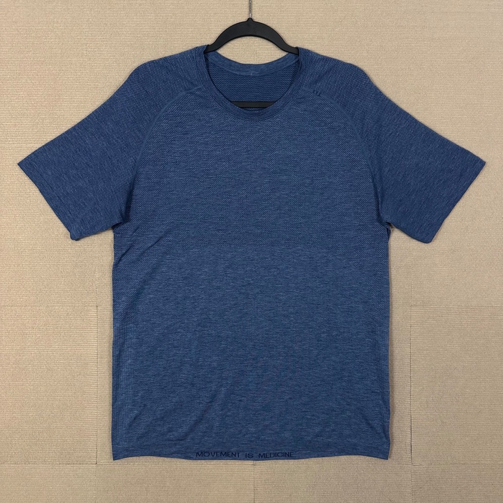 Lululemon Metal Vent Tech T-Shirt Mens L Blue Short Sleeve Athletic Tee